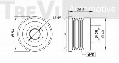 TREVI AUTOMOTIVE ap1024 -  Механизм свободного хода генератора